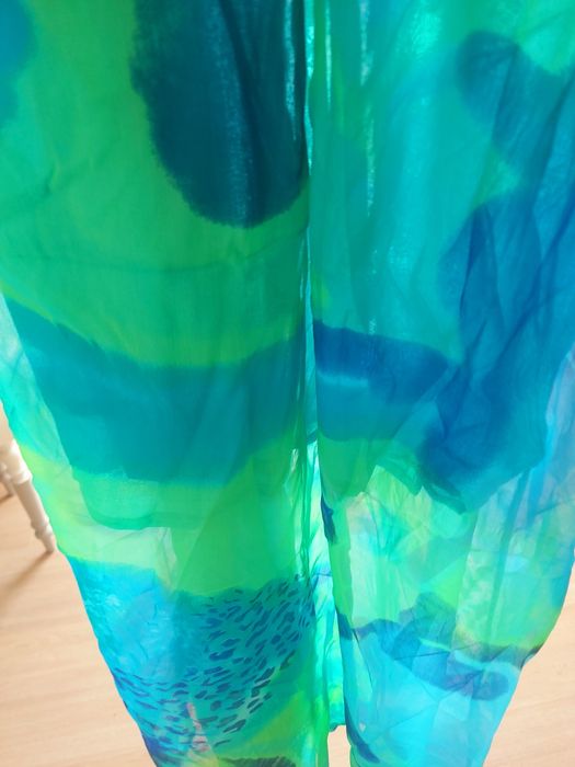 Vestido verão azul e verde
