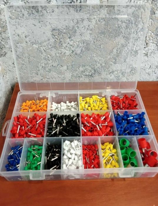 Наконечники трубчатые для проводов, набор наконечников, гильзы