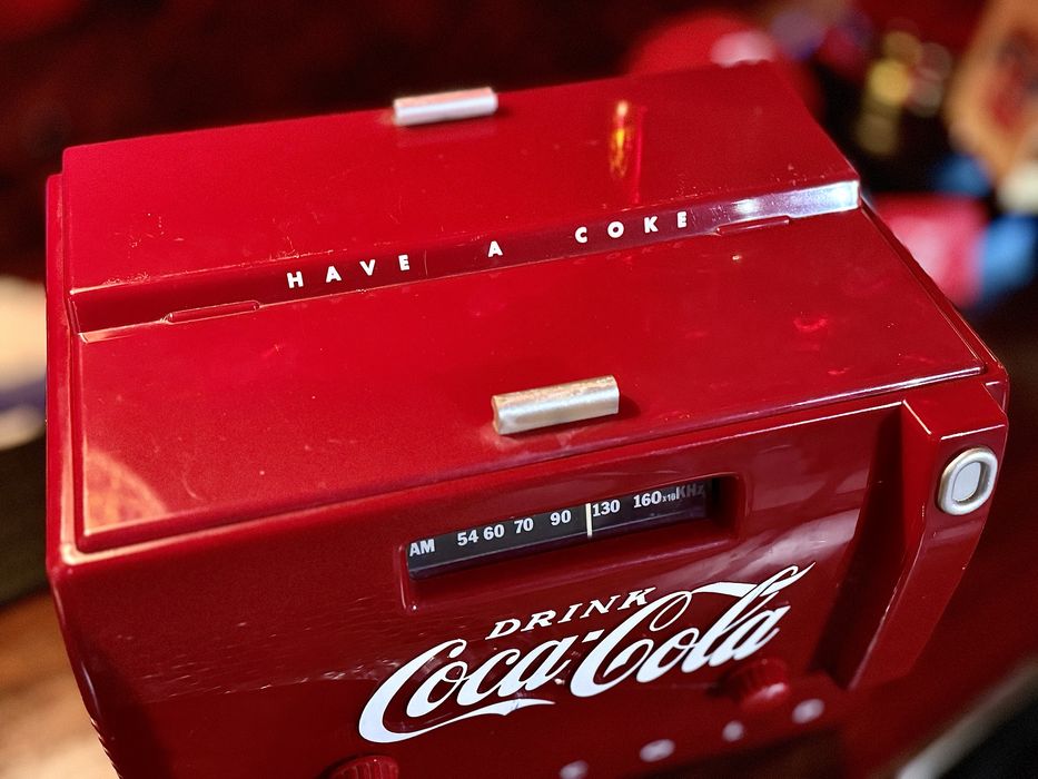 Radio cassete coca-cola