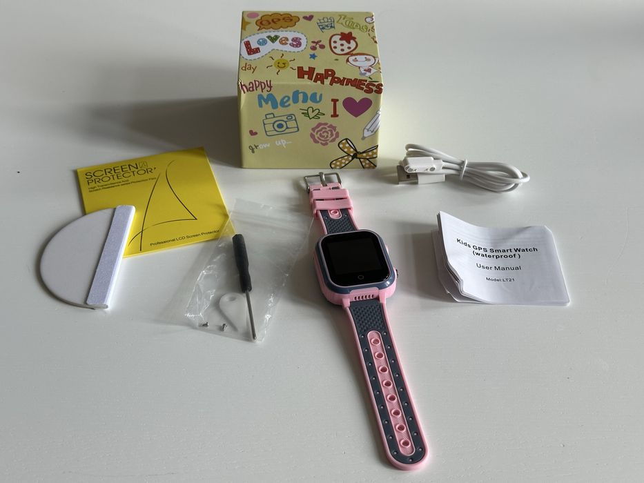 Zegarek dla dzieci LT21 różowy !!! sim 4G/GPS/WiFi/SOS !!!