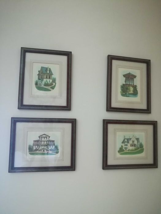 Quadros coleção casinhas e patos, muito estimadas