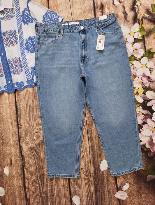 Dzinsy mom Mango plus size 5XL wysoki stan