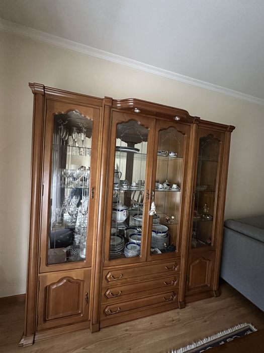 Louceiro/Cristaleira Madeira 220x45xh220