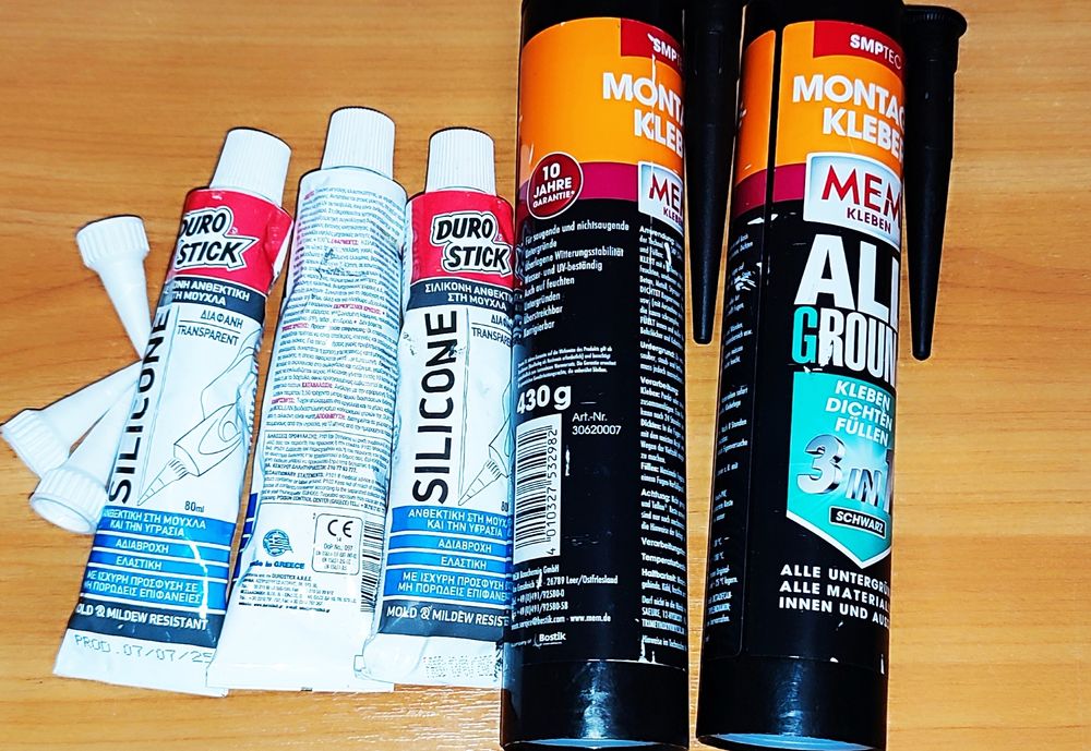 Силікон прозорий,клей-герметик чорний