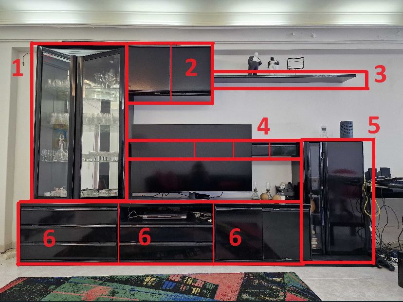 Móvel de sala preto