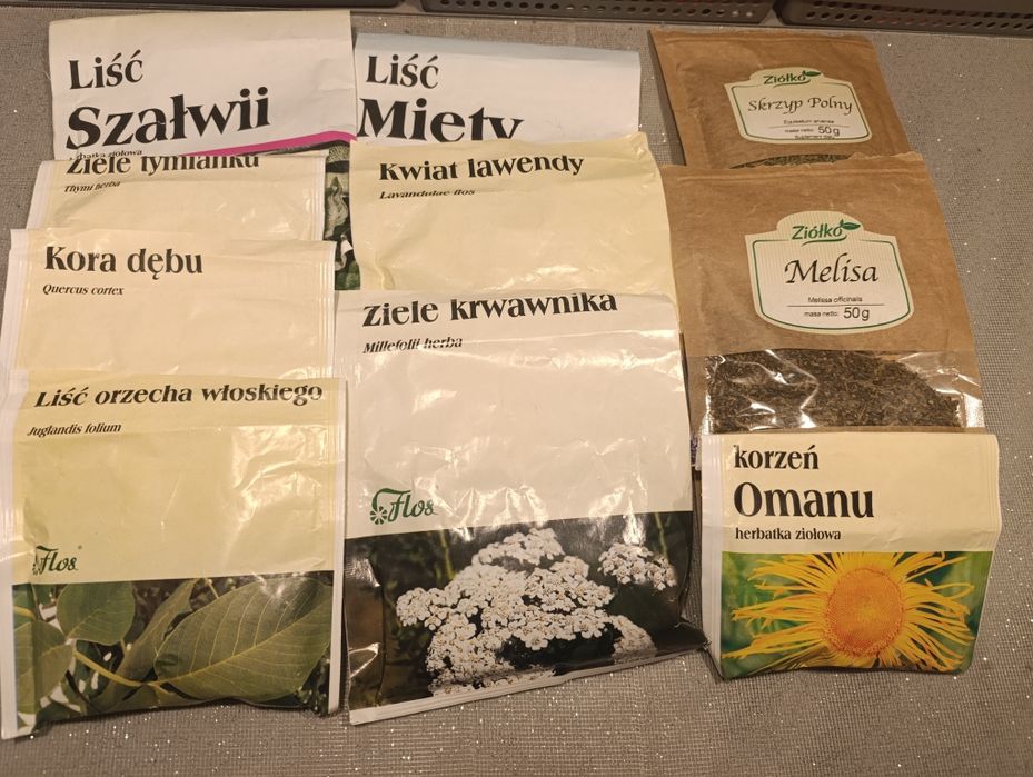 Zestaw herbat ziołowych na potliwość/ nadmierne pocenie
