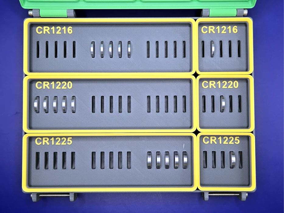 Organizador de Pilhas "Moeda" CR12xx "Gridfinity"