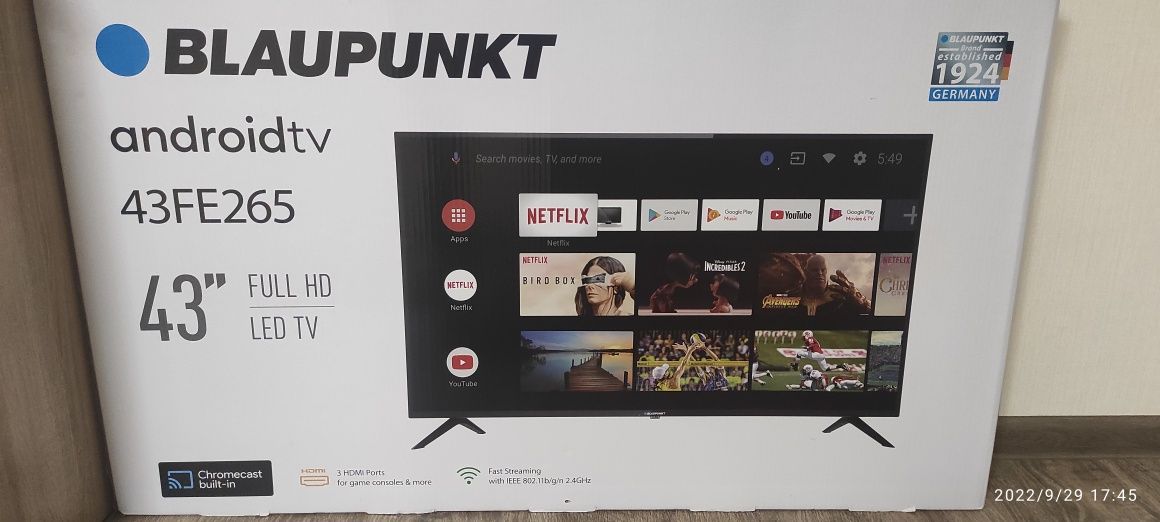 Blaupunkt 43fe265: 5 000 грн. - Телевизоры Желтые Воды на Olx