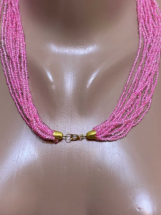 Многослойное ожерелье из бисера бусы, 51см