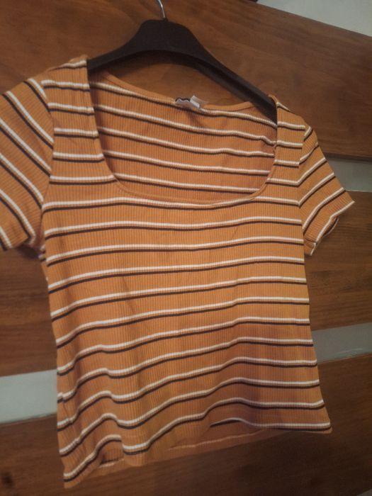 Bluzka damska H&M Basic rozm.M 95%bawełna stan bardzo dobry.