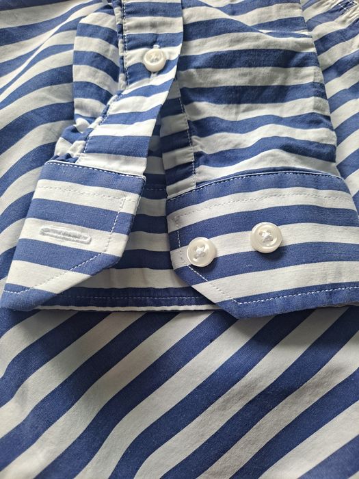 Męska koszula RESERVED Slim Fit w biało niebieskie paski, rozmiar 42