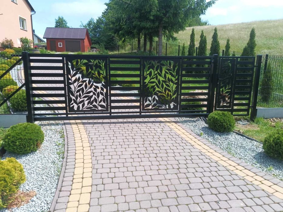 Brama przesuwna 4m + furtka 1m - PRODUCENT - DUŻO WZORÓW