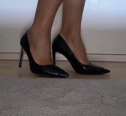 Stilettos em pele, zara, tamanho 38. Usados apenas uma vez