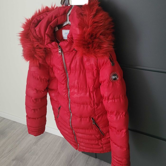 Zimowa kurtka damska czerwona xl