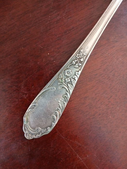 Przedwojenna Warszawa Pelowski posrebrzany widelec