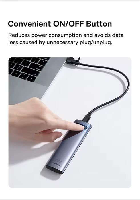 Baseus M2 SSD Case M.2 NVMe SATA USB C 3.2 Gen 2