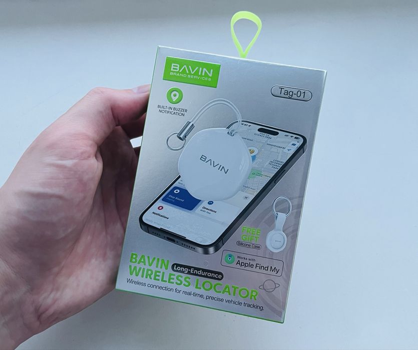 Смарт-трекер пошуковий брелок для Apple BAVIN Tag білий НОВИЙ