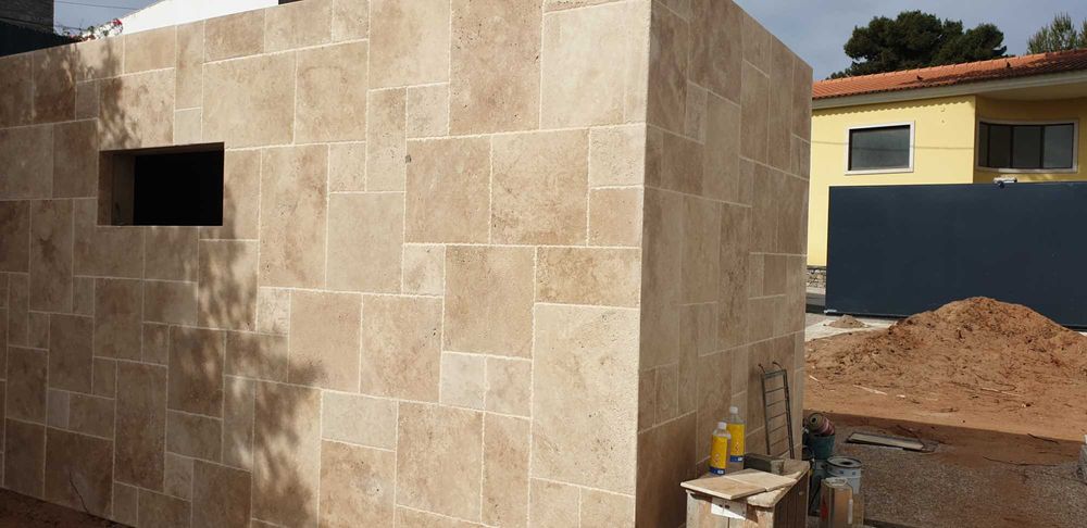 Resvestimento Pedra Creme - Travertino