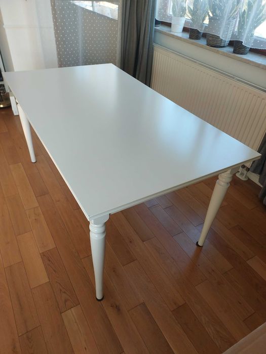 IKEA - INGATORP - stół rozkładany biały