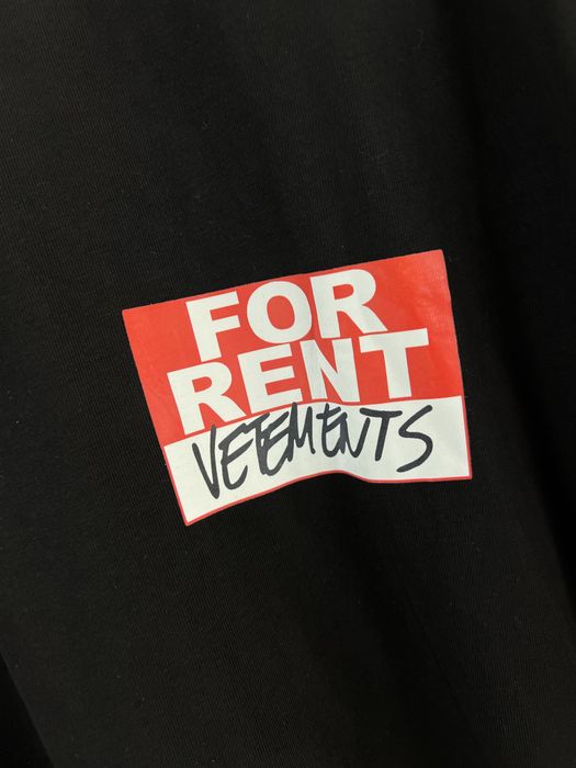 Футболка VETEMENTS “For Rent” Black / Red