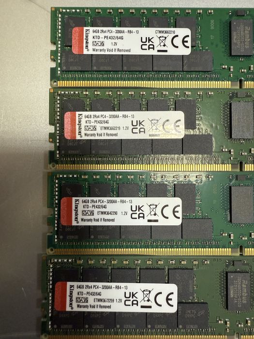 64Gb DDR4 Ecc Reg 3200Mhz Kingston ktd-pe432/64g Серверна память  Ram