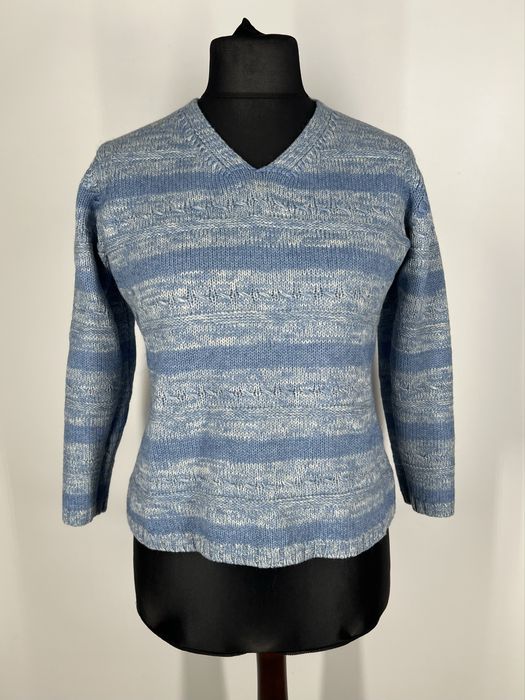 Sweter damski niebueski Olsen welna merino