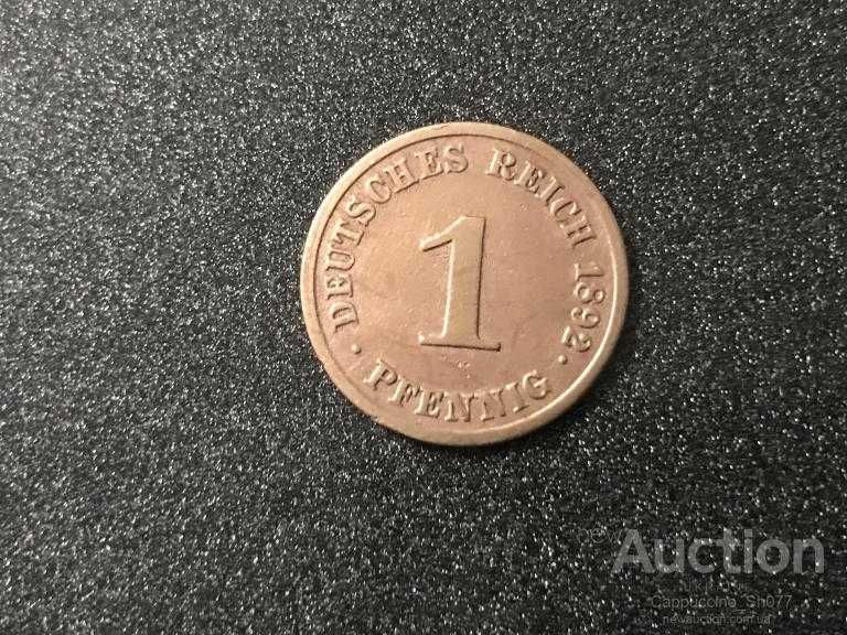 Німеччина 1 пфеніг, 1892