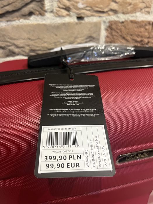 Walizka Kabinowa OCHNIK – 39 l | ABS 100% | Nowa