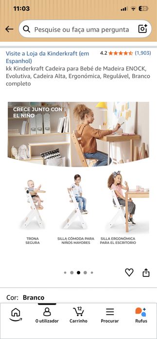 Cadeira bebe KINDERKRAFT