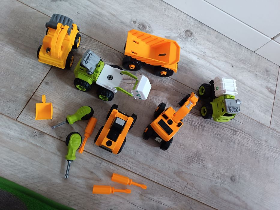 Auta na śruby dla dzieci koparka wywrotka