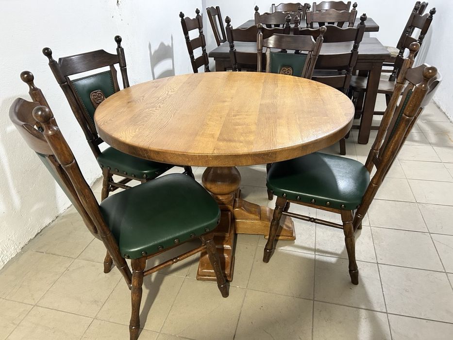 Шкіряні та деревʼяні меблі