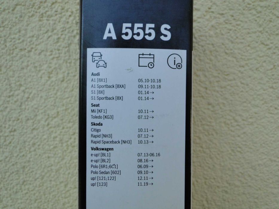 Bosch AeroTwin A555S, Zestaw wycieraczek 600/400mm, Nowe