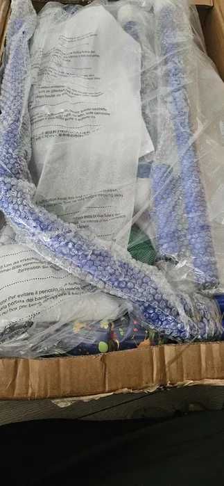 Trampolina z drążkiem dla dzieci, Ø ok. 91 cm niebieska