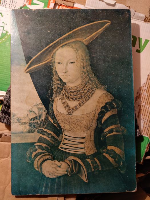 Portret kobiety  obraz olejny drewno