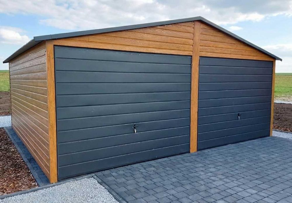 Garaż Blaszany 6m na 6m Premium Garaż blaszak Garaże blaszane 6x6 7x6 8x6 9x6 Producent !!!