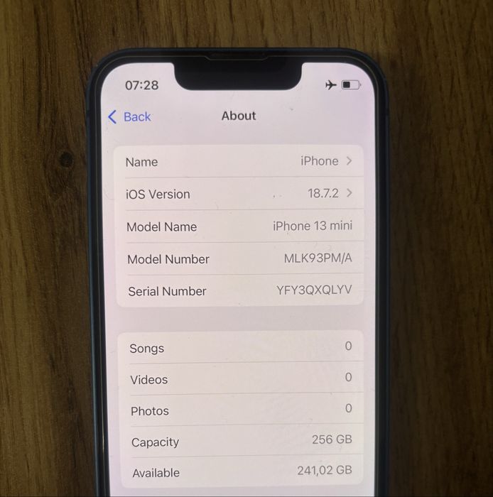 iPhone 13 mini Niebieski 256gb 82% pojemności baterii, stan bardzo dobry