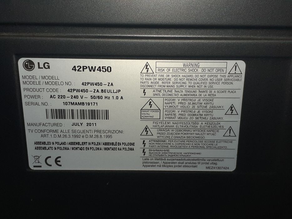 Televisor plasma LG 42"