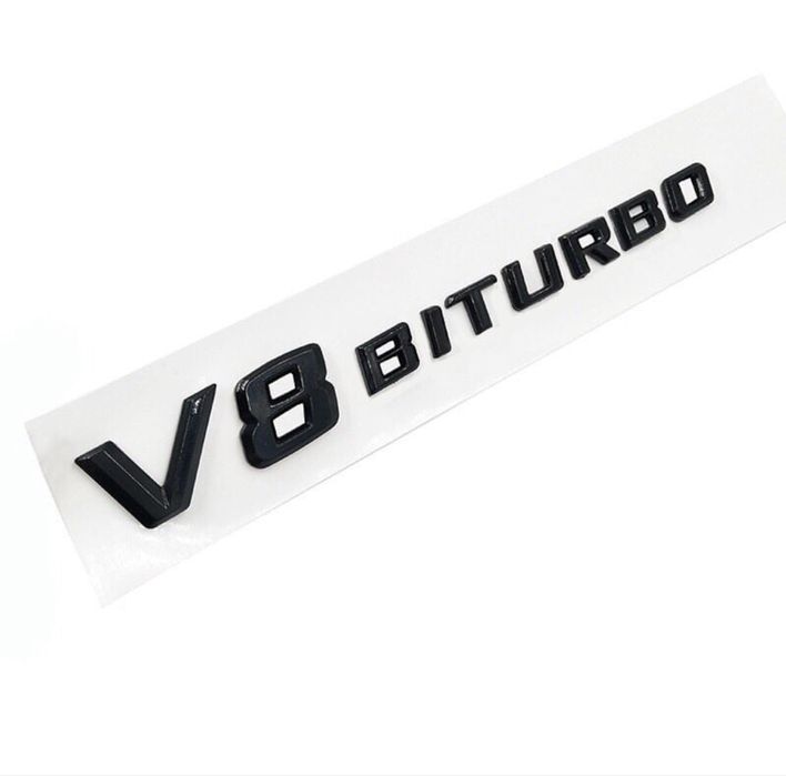 Шильдик надпись V8 V12 Biturbo на крила для Mercedes-Benz