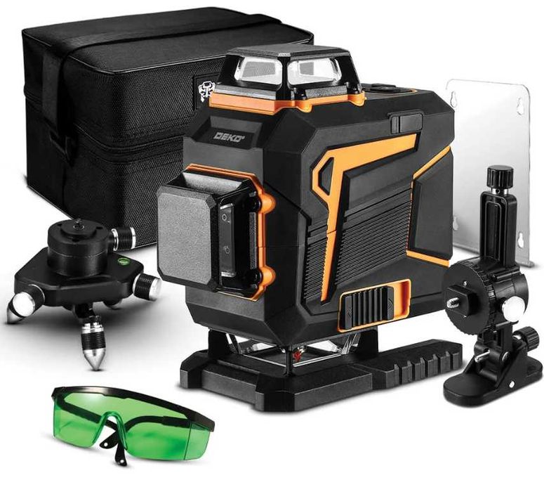 poziomica laserowa, laser 3x360 zielona wiązka nowy gwarancja