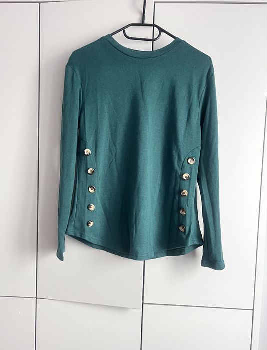 Ciemnozielony sweter S