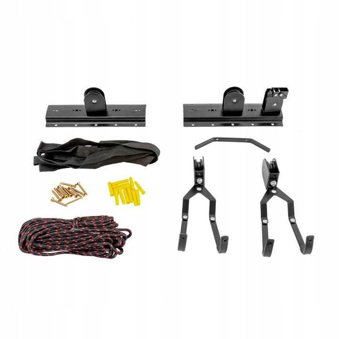 NOWY !! Wieszak rowerowy podsufitowy podnośnik 60kg Czarny