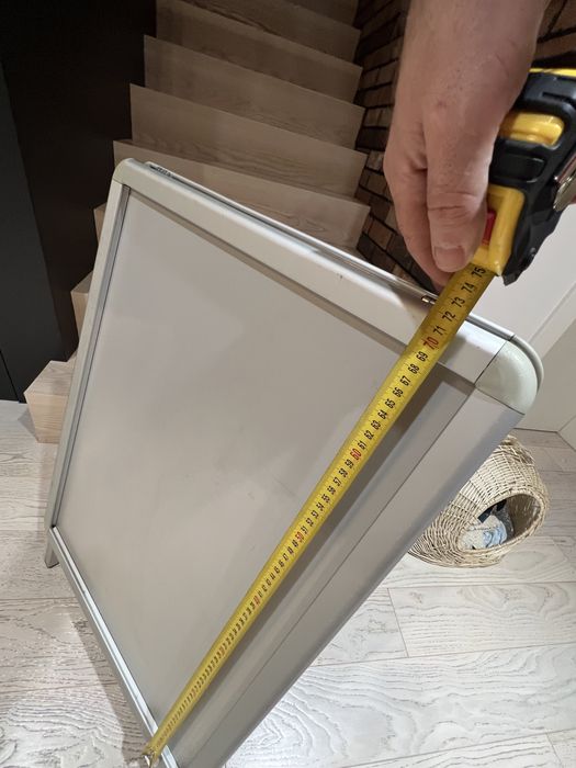 Potykacz rekalmowy, stojak, plakatownik 70x50 wysoki 85 cm aluminiowy