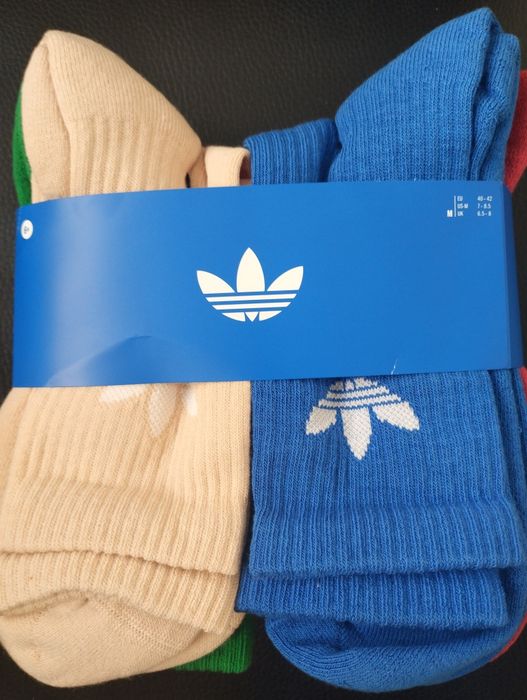Skarpetki adidas długie 6pack - roz. 40-42 - nowe