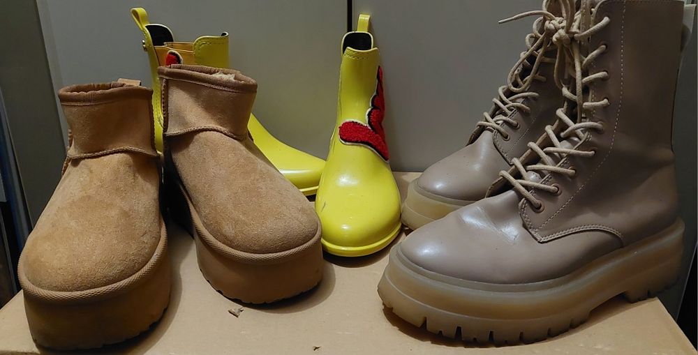 Conjunto de botas de senhora