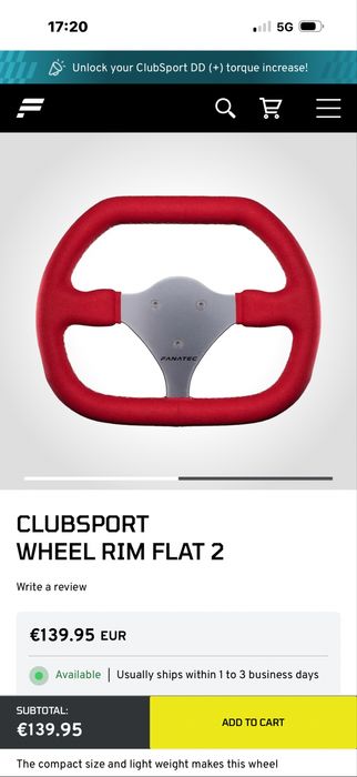 Volante fanatec WHEEL FLAT 2 V2
