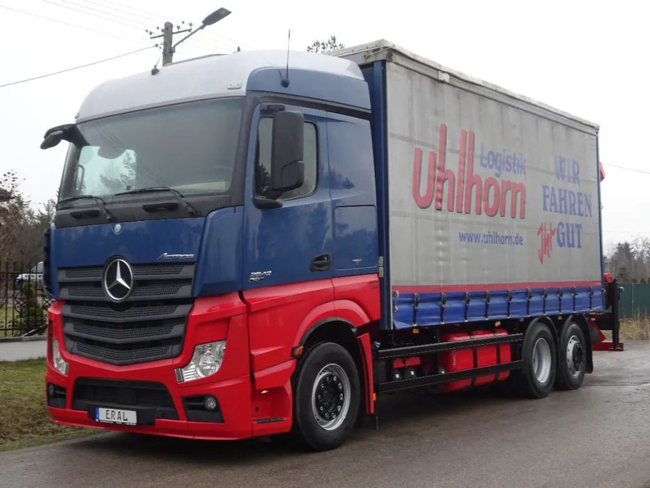 Mercedes-Benz Actros 2542 MP4 EURO 6 HDS Palfinger PK 18002 JIB firanka sprowadzony z Niemiec stan idealny zestaw z przyczepa  dzwig skladany w Z sterowanie radiowe