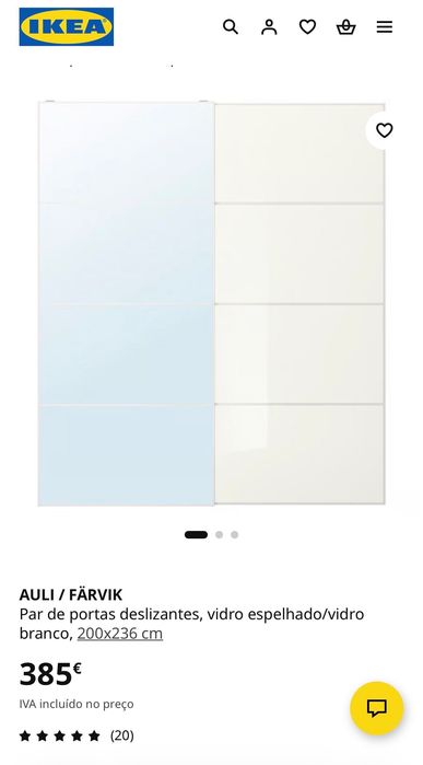 Portas deslizantes IKEA 200x236 cm