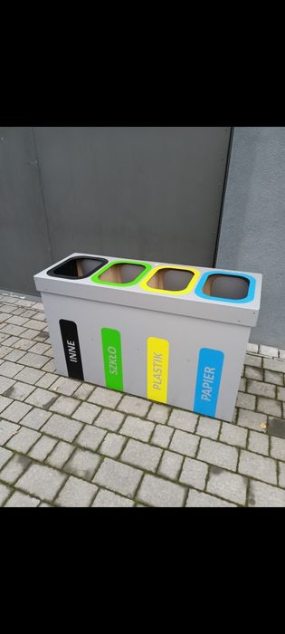 Kosz na śmieci pojemnik do segregacji odpadów szkolny biurowy we