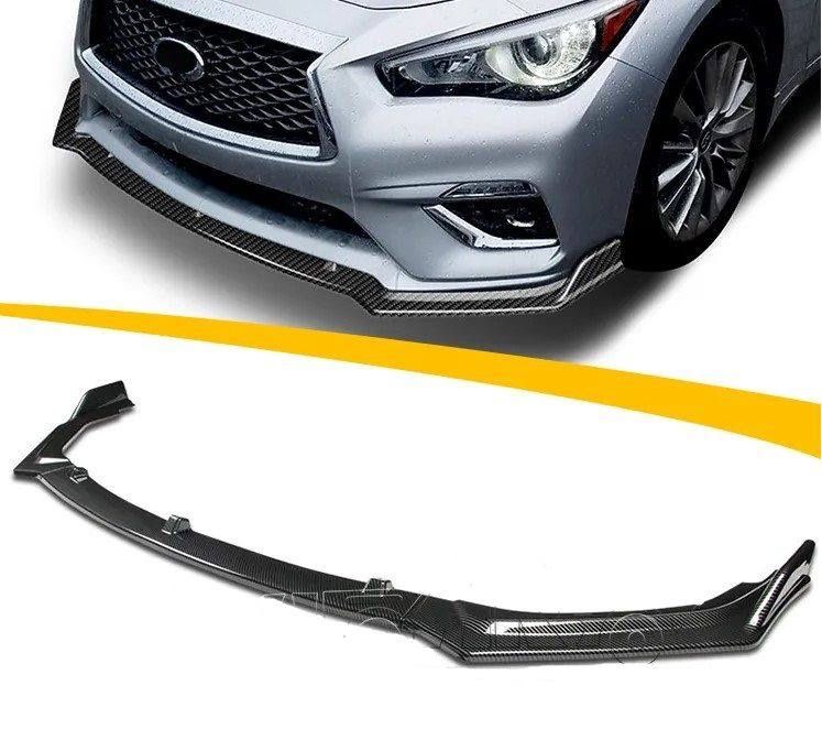 Сплиттер спойлер бампера Infiniti Q50 диффузор сплітер губа накладка