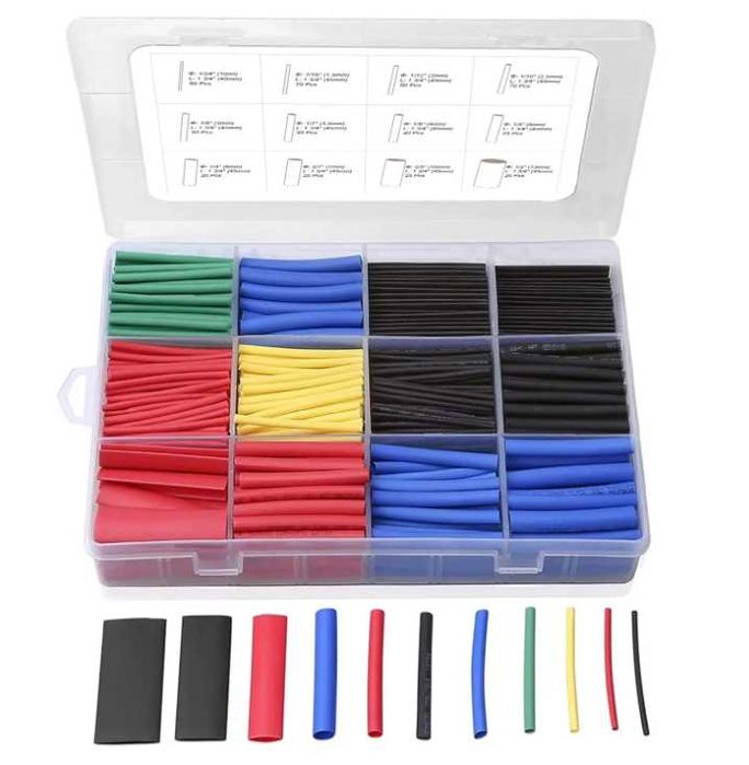 Набор термоусадки 530/1060 шт трубок, термоусадочные трубочки